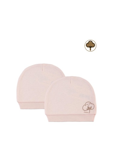 Civil Baby Bebek Organik 2'li Şapka 0+ Ay Pembe