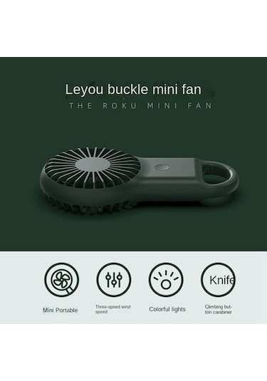 Mini Saplı Fan Akülü Karabina Usb Mini Fan Yeşil Nmx870 Yeşil