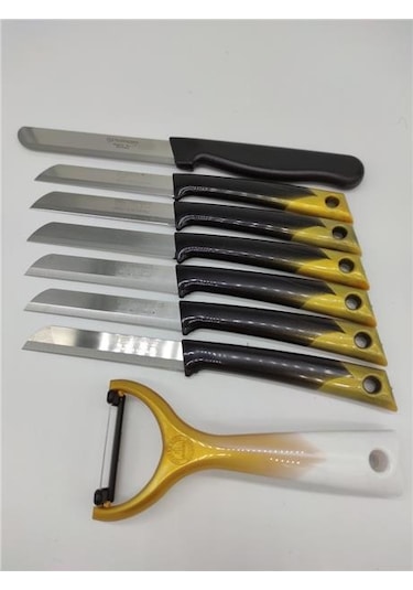 Solingen Siyah-Altın 8 Parça Mutfak Seti