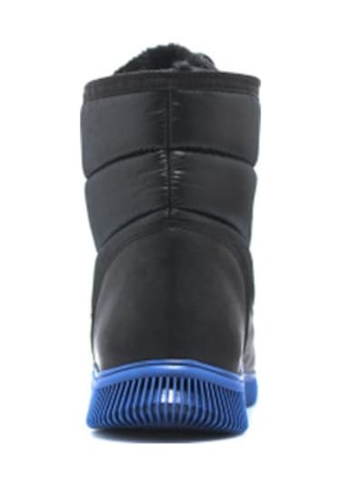 KHIONES MAVİ TABAN SİYAH BAĞCIKLI ERKEK KAR BOTU Siyah