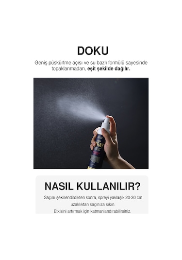 Pomad Etkisini Artıran Uzun Süre Etkili Saç Sabitleyici Sprey Dashu Classic Hard Wire Keep Spray