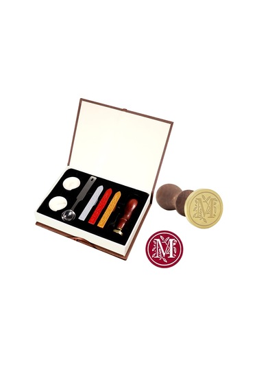 Kartlar, Zarflar, Davetiyeler, Şarap Paketleri, Düğün Mektupları İçin Mühürleme Mum Çubukları İle Klasik Mühür Mum Damgası Seti - Stil M