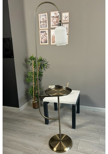 Wingmn Eskitme Gövde Beyaz Cam Hareketli Başlık Lambader Metal Oturma Odası Çalışma Odası Zemin Beyaz