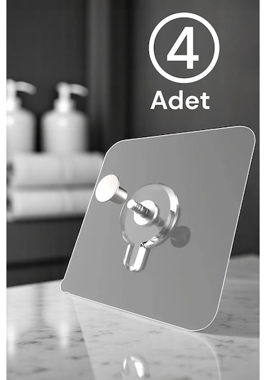 Yapışkanlı Duvar Vidası Çerçeve Askısı Vidalı Şeffaf Kanca Askısı Şeffaf