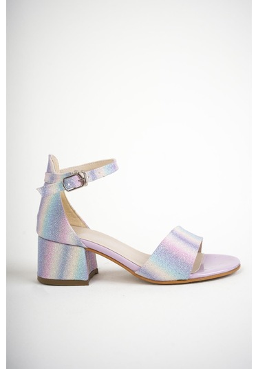 İncimoda Kız Çocuk Bilekten Bağlama Topuklu Taşlı Günlük Sandalet 001