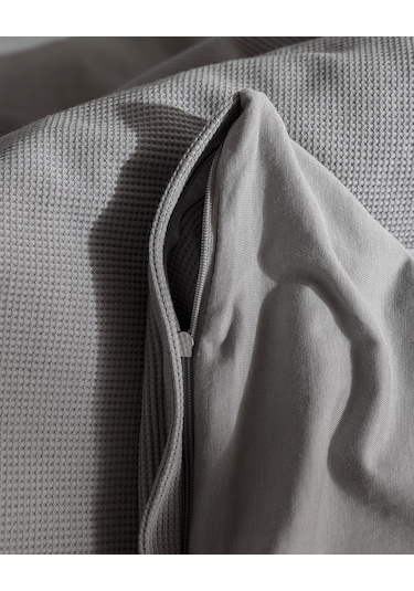 Marly Tek Kişilik %100 Pamuk Penye Lastikli Nevresim Takımı - Gri 8684427198940 Gri