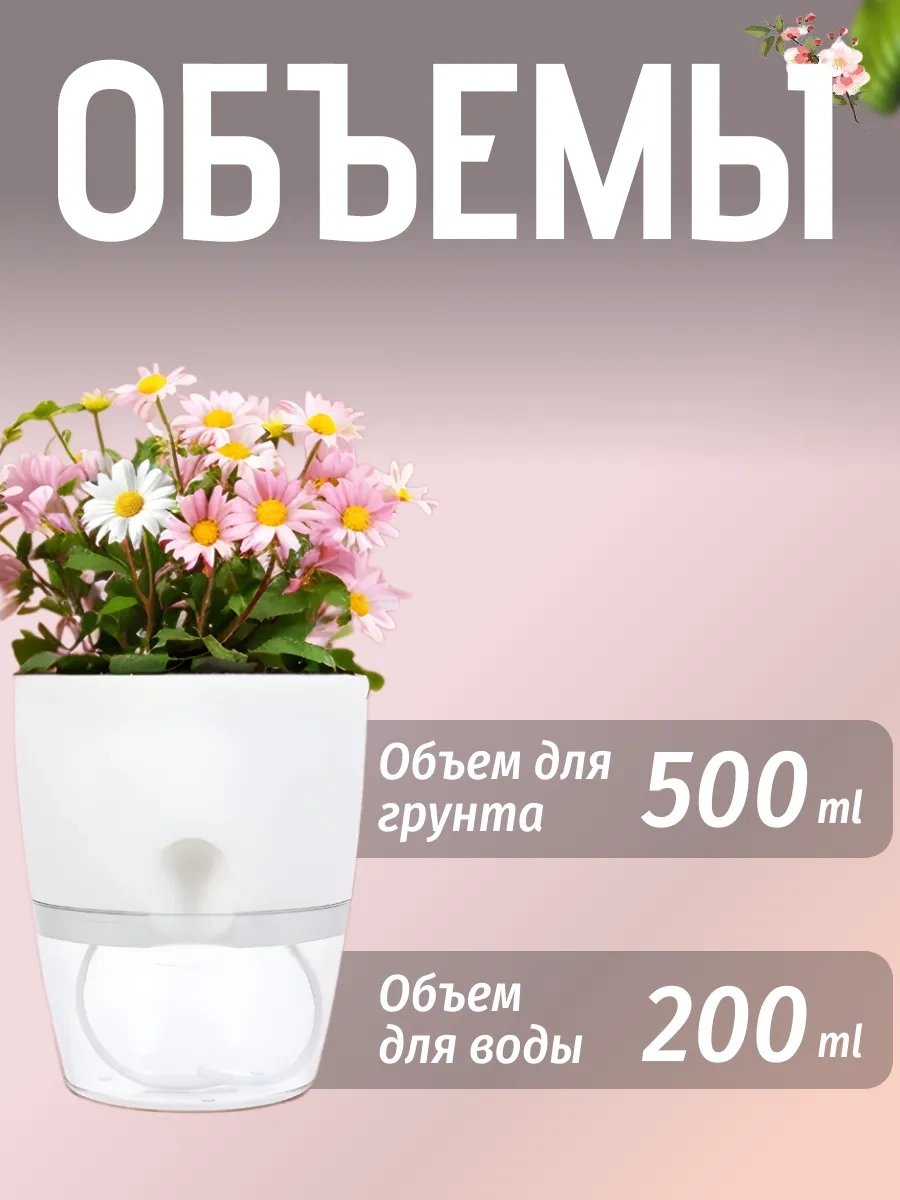 Best Room Otomatik Sulanmalı Fitihli Saksı Seti 700ml, 3 Adet 328602178