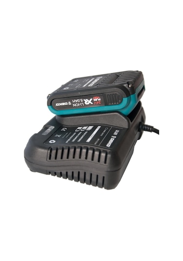 Deko 24V 5 Ah Li-ion Çift Akülü Şarjlı Darbeli Vidalama Mavi + Parça Setli