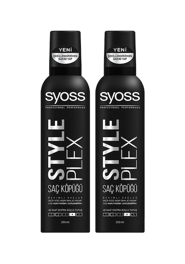 Syoss 2'li Style Plex Saç Köpüğü 250ml