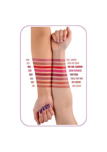 Callista All About Color Matte Lipstick Mat Görünümlü Ruj 505 Show Business