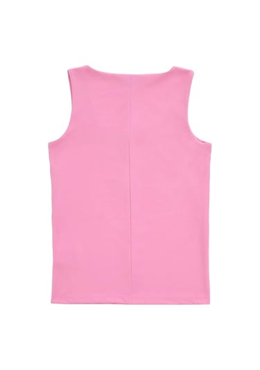 Olla Collection Kalın Askılı Basic Bluz Pembe Pembe