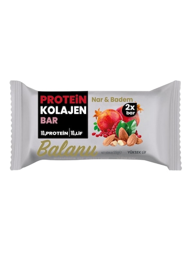 Meyveli Protein Bar Kolajen Nar & Badem 55 Gr
