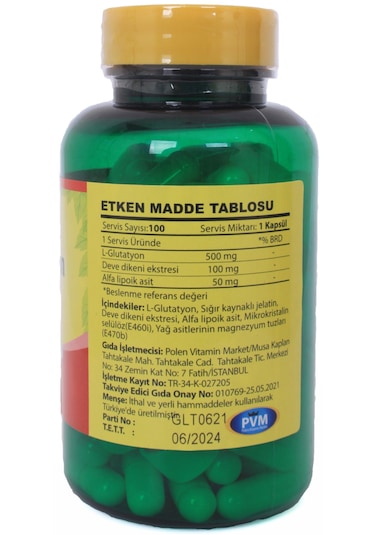 Vitapol L-Glutatyon Alfa Lipoik Asit Milk Thistle 100 Kapsül