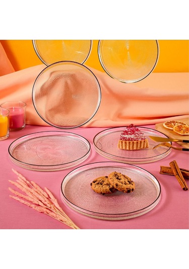 Fecra Loren 6 Parça Servis Seti 21 Cm Siyah Fileli