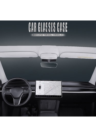 Araba Gözlük Kutusu Gözlük Kutusu Güneş Gözlüğü Tutucu Otomotiv İç Mekan Depolama Kutusu Tesla Model Y İçin Kolay Kurulum Değiştirme