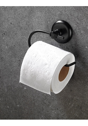 Yapışkanlı Tuvalet Kağıtlığı Wc Kağıtlık Tuvalet Kağıdı Askısı Siyah S-107