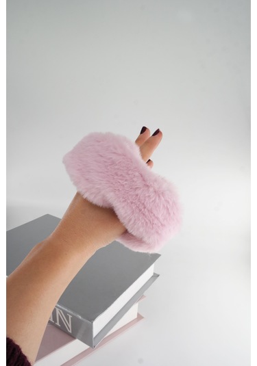 Bayan Peluş Lastik Toka-5102 Pembe