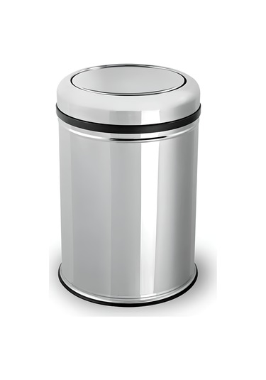 5 Lt Pratik Kapak Çöp Kovası Metalik
