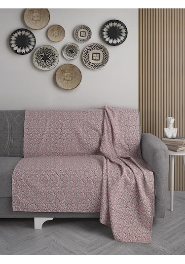 Tek Kişilik Baskılı Pike Koltuk Örtüsü Breeze 180x230 Cm Açık Sarı
