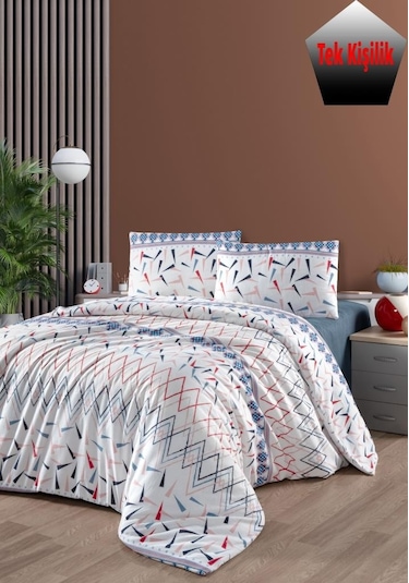 Mulberry Casual Pazen Flanel Kışlık Tek Kişilik Nevresim Takımı