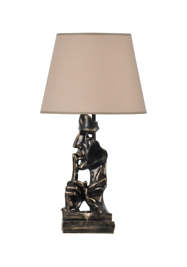 Qdec Modern Dizayn Sus Abajur Gold Bej Diğer