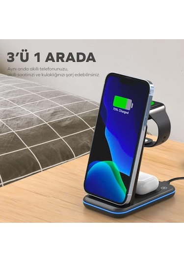 Woyax By Deji Katlanabilir 15w Hızlı Wirelesskablosuz Şarj Standı