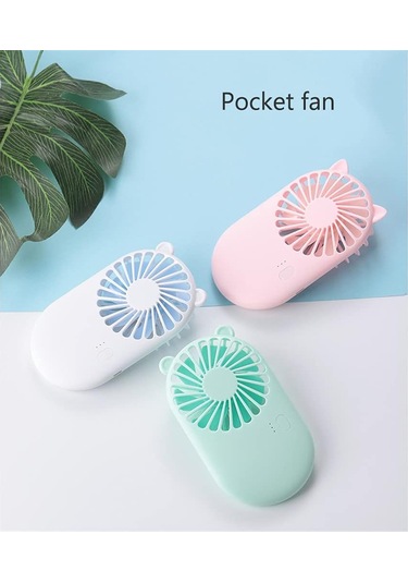 Kişisel Fan, Elde Taşınan Fan Asılı Boyun Braketi Mini Fan, Usb Şarj Cep Fan1 Nesil Beyaz Ayı