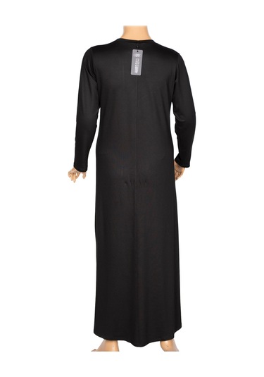 Missbah Kadın Aysın Büyük Beden Kristal Kumaş Payetli Siyah Elbise Siyah