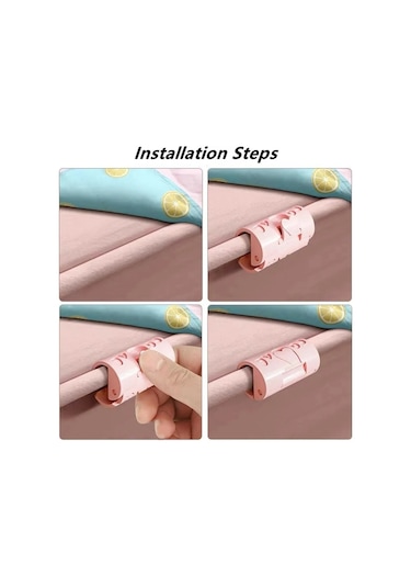 Mavi 6 Adet-6 Adet Çarşaf Sabit Klipler Plastik Kaymaz Yorgan Yatak Örtüsü Tutucu Yatak Bağlantı Elemanları Görünmez Çarşaf Kelepçesi