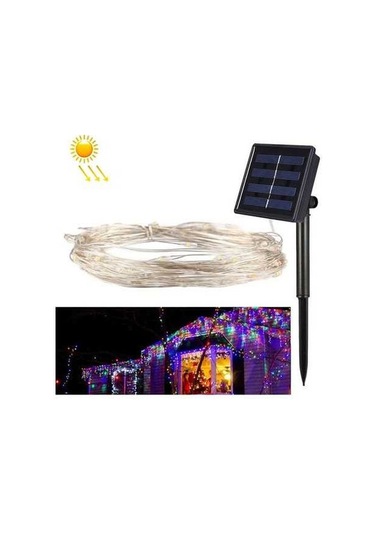 Tongxida 10m Ip65 Su Geçirmez Renkli Işık Güneş Paneli, Gümüş Tel Dize Işık, 100 Led Smd 0603 Peri Lambası Dekoratif Işık Diğer