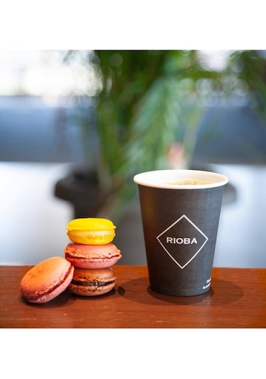 Rioba Karton Bardak Siyah Kahve Bardağı 9Oz Orta Boy