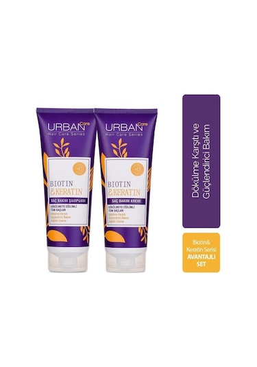 Urban Care Biotin & Keratin Şampuan 250 ML + Saç Kremi 250 ML