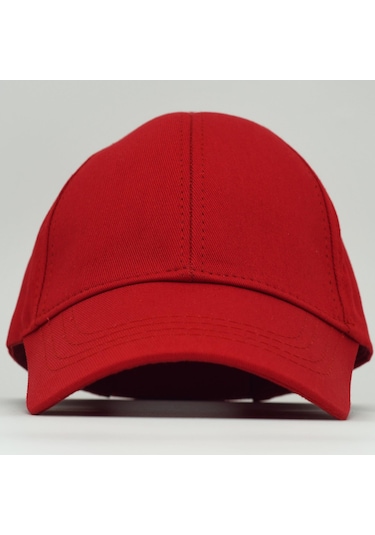 Şapkadan Unisex Ayarlanabilir Kırmızı Spor Basic Şapka Kırmızı