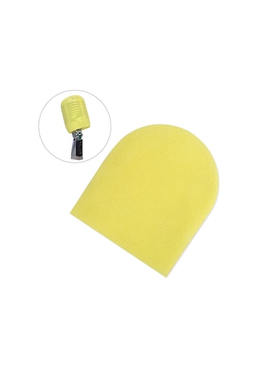 Xindoker Ktv Mikrofon Sprey Kılıfı - Tek Kullanımlık Sarı Köpük Rüzgar Engeli - U Tipi Vintage Mikrofon Koruyucu