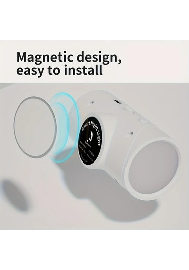 Fastbuy 4 Adet Hareket Sensörlü Led Gece Lambası, 3 Modlu, Manyetik Montajlı Merdiven Duvar Lambası