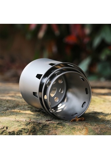 Dancemonkey Taşınabilir Odun Yakan Soba Katlanır Kamp Sobası Açık Hava Yürüyüşü İçin Sırt Çantası Sobası Kamp Sobası Gümüş Gümüş