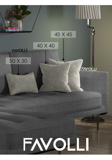 Br Favolli Kadife Dokulu Ekru Renk Kırlent Kılıfı Dream Serisi Punch Için Uygun Gizli Fermuar Ekru