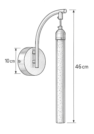 İstanbul Avize Aplik Rosa Tekli Gold Ledli Modern Lüx Aplik