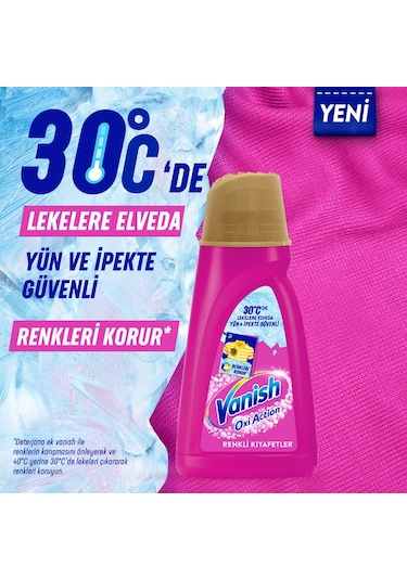 Vanish Oxi Action Renkliler İçin Deterjan ve Leke Çıkarıcı Sıvı 1 L