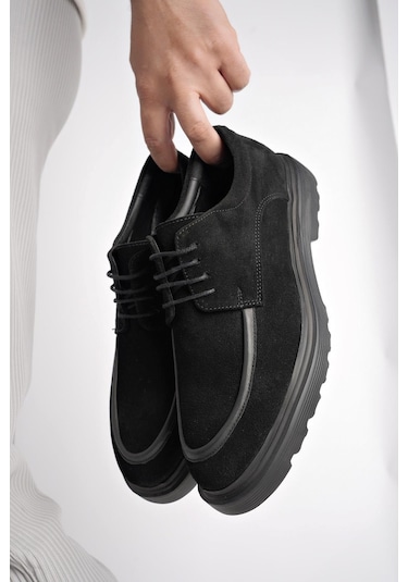 Muggo Samuel Garantili Günlük Klasik Hakiki Deri Casual Rahat Ortopedik Kalın Taban Erkek Ayakkabı 001