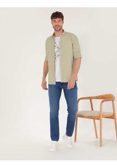 Pierre Cardin Erkek Haki Gömlek Desenli 50265119-vr027 Haki