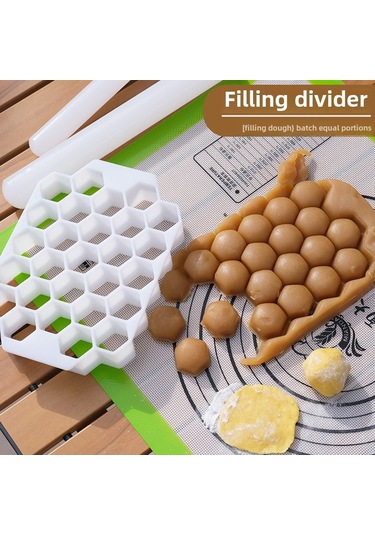 Yunboo Ev Mutfakları İçin Hamur Bölücü - Eşit Parçalara Ayırma, Fıstık/iç Malzeme Kesme, Pasta Ve Pizza Hamuru Araçları Beyaz Diğer