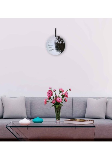 30 Cm Çap - 10 Kasım Atatürk Ve Öğretmen Temalı Füzyon Cam Duvar Süsü 0