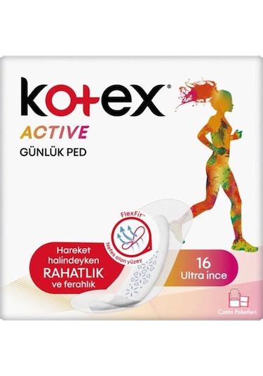 Kotex Active Ultra İnce Günlük Ped 16'lı