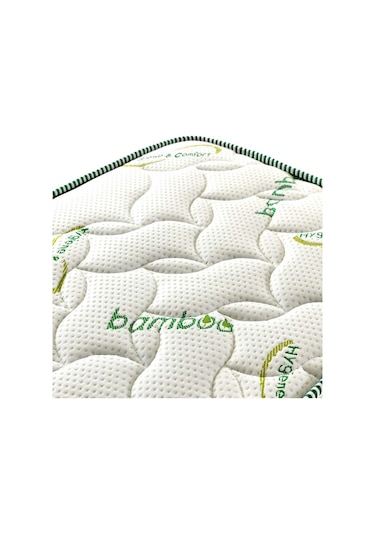 Uzunbebe 90X170 Opalin Bamboo Lüx Ortopedik Yaylı Yatak (Yastık Hediyeli)