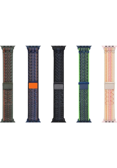 iOS Uyumlu Watch 7 45mm Krd-91 Hasır Kordon Strap Kayış Caselab