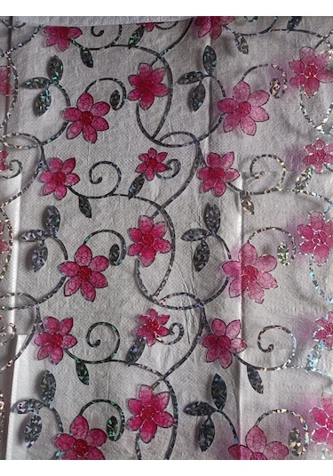 Şeffaf Desenli Masa Örtüsü 1,7 Mm 100 Cm Pvc Kaymaz Masa Örtüsü