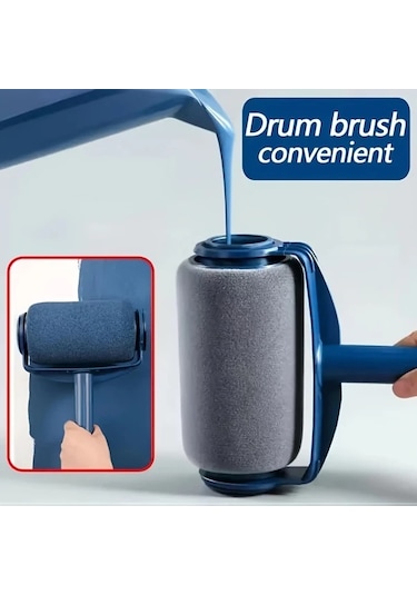 Chuangyinshop Mavi 7 İnç Teleskopik Saplı Çok Amaçlı Boya Rulolu Fırçalar: Damlama Önleyici, Kolay Temizlik