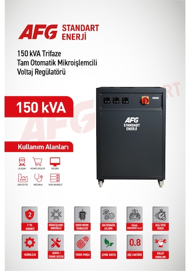 150 Kva Trifaze Tam Otomatik Mikroişlemcili Voltaj Regülatörü