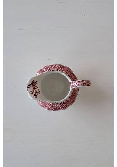 Pembe Spode Tasarım C1833 Antika Sütlük Veya Sosluk Çok Renkli